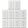GFCI Outlet ELECTECK 10-Pack 15 Amp WR LED Self-Test Wallplate-0