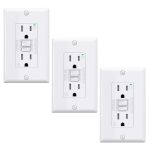 AIDA GFCI Outlet 15A Self-Test Tamper‑Resistant LED White 3‑Pack-0