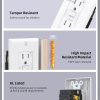 AIDA GFCI Outlet 15A Self-Test Tamper‑Resistant LED White 3‑Pack-3