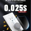 AIDA GFCI Outlet 15A Self-Test Tamper‑Resistant LED White 3‑Pack-2
