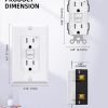 AIDA GFCI Outlet 15A Self-Test Tamper‑Resistant LED White 3‑Pack-5