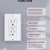 AIDA GFCI Outlet 15A Self-Test Tamper‑Resistant LED White 3‑Pack-4