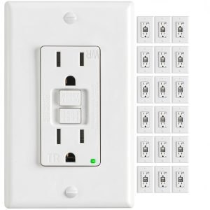 Amico 24 Pack 15 Amp GFCI Outlet Weather‑Resistant with LED Indicator-0