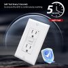 AIDA GFCI Outlet 15A Self-Test Tamper‑Resistant LED White 3‑Pack-1