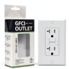 1-Pack 20 Amp GFI Electrical GFCI Outlet Self-Test Tamper Resistant (TR) Weather Resistant (WR) Ground Fault Receptacle with LED Indicator UL Listed Standard Wall Plate Included White-0