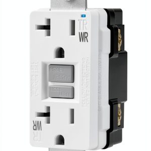 Amazon Basics Weather Resistant GFCI Receptacle 20 Amp White UL Listed-0