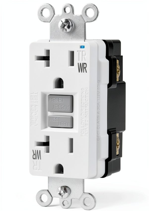Amazon Basics Weather Resistant GFCI Receptacle 20 Amp White UL Listed-0
