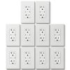 GFCI Outlet ELECTECK 10-Pack 20A Outdoor WR with LED Self‑Test, White-0