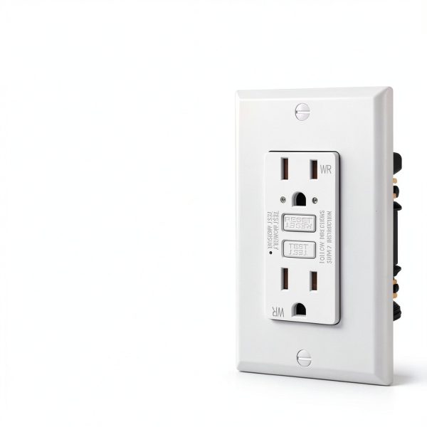 ELECTECK 10 Pack GFCI Outlets 15 Amp, Outdoor Weather Resistant (WR), Ultra Slim GFI Receptacles with LED Indicator, Ground Fault Circuit Interrupter, Wallplate Included, ETL Listed, White-1