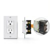 ELECTECK 10 Pack GFCI Outlets 15 Amp, Outdoor Weather Resistant (WR), Ultra Slim GFI Receptacles with LED Indicator, Ground Fault Circuit Interrupter, Wallplate Included, ETL Listed, White-3