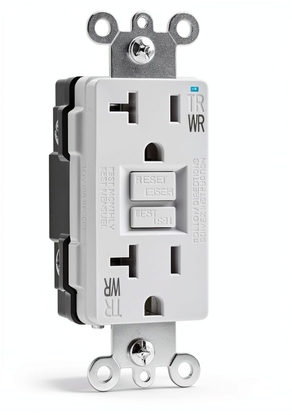 Amazon Basics Weather Resistant GFCI Receptacle 20 Amp White UL Listed-4