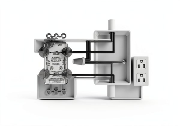 Amazon Basics Weather Resistant GFCI Receptacle 20 Amp White UL Listed-3