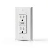 ELECTECK 10 Pack GFCI Outlets 15 Amp, Outdoor Weather Resistant (WR), Ultra Slim GFI Receptacles with LED Indicator, Ground Fault Circuit Interrupter, Wallplate Included, ETL Listed, White-2