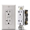 1-Pack 20 Amp GFI Electrical GFCI Outlet Self-Test Tamper Resistant (TR) Weather Resistant (WR) Ground Fault Receptacle with LED Indicator UL Listed Standard Wall Plate Included White-2