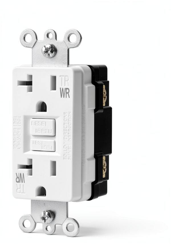 Amazon Basics Weather Resistant GFCI Receptacle 20 Amp White UL Listed-1